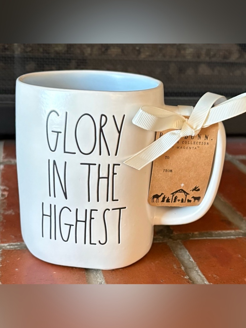 Rae Dunn "Glory In The Highest" Mug from the Artisan Collection by Magenta NWT